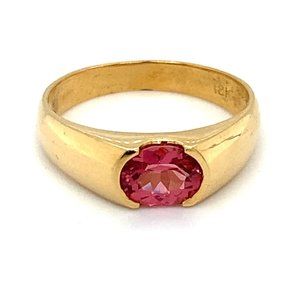 Red Mahenge Spinel 1.06ct Solid 18K Gold Ring